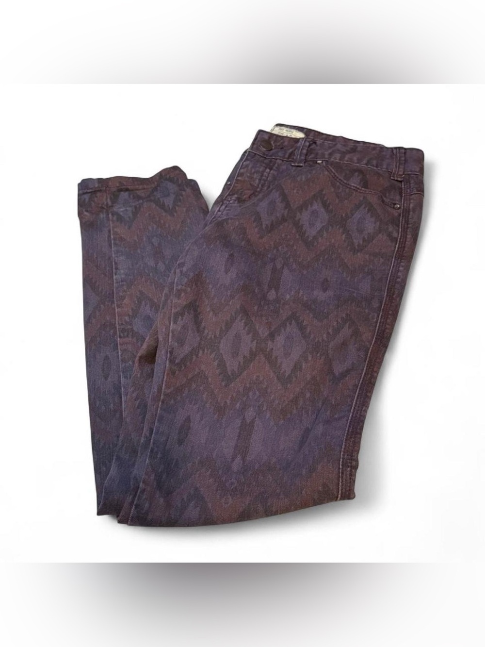 Women’s Free People Festival Style Purple Aztec Straight leg Jeans